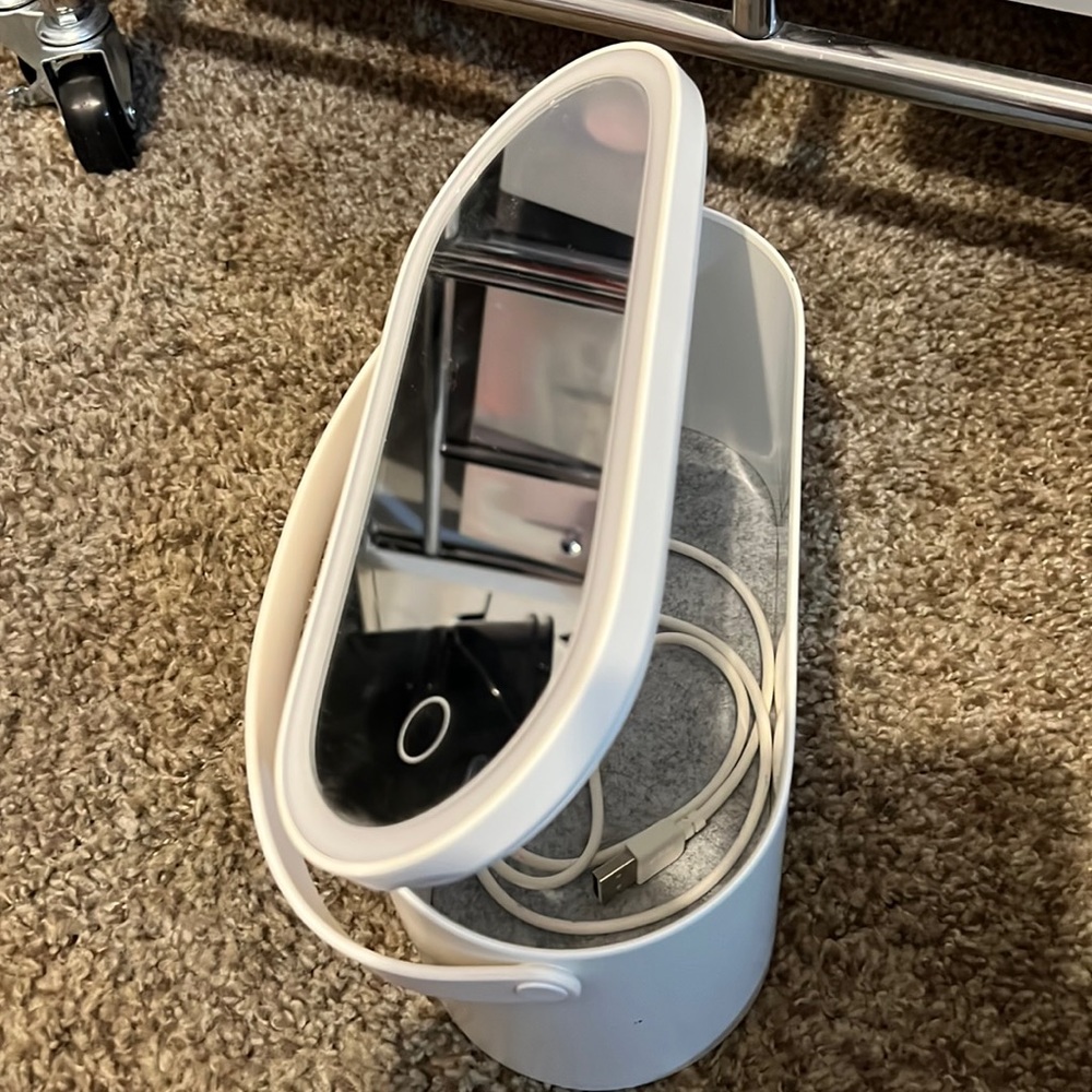 Make up box with led mirror